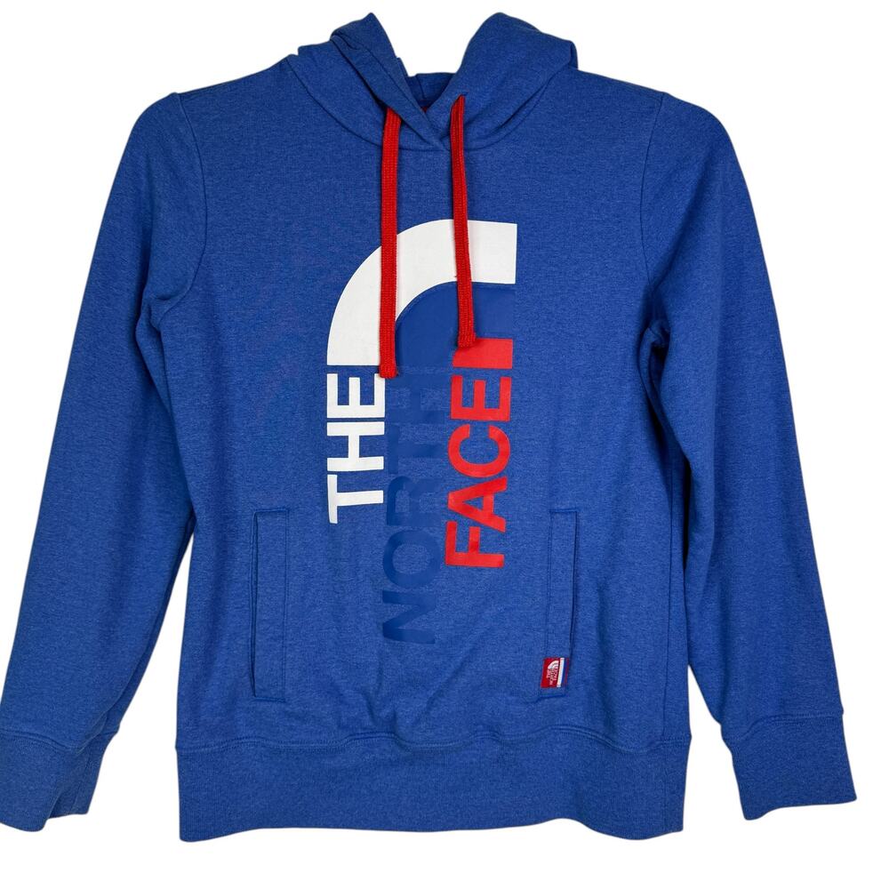 The North Face 2014 Sochi Olympics Official Hoodie Sweatshirt Blue White Red M